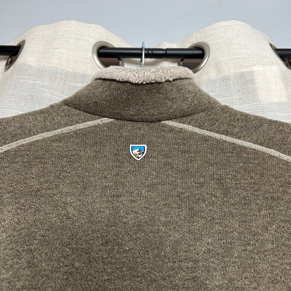 Kuhl Europa 1/4 Zip‎ Fleece Sweater Pullover Alfpaca Beige Oatmeal Men's Size XL - Picture 6 of 10